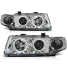 Predné svetlá Seat Toledo Leon 99-04 Chrome Angel Eyes