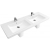 Villeroy & Boch Subway 2.0 Dvojumývadlo, 130x47 cm, s prepadom a otvormi na batérie, biela 7175D001