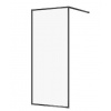Cersanit Larga - Sprchová stena Walk-In, 90x200 cm, čierna/číre sklo S932-138