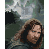 ZUTY Maľovanie podľa čísel - ARAGORN PORTRÉT (PÁN PRSTENOV) Rámovanie: bez rámu a bez vypnutia plátna, Rozmer: 40x50 cm