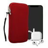 kwmobile Universal telefon Pouch Size XL - 6.7/6.8 - Neoprene smartphone Pouch with Zip - Water-Repellent Mobile Pouzdro na telefon - Sleeve in červená
