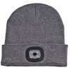KesTek Pletená čiapka s LED svetlom, sivá 40009KT