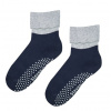 Dámske protišmykové ponožky modro svetlo sivé, veľ. 38-40