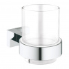 Grohe Essentials Cube - Pohár s držiakom, chróm 40755001