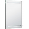 Aqualine LED podsvietené zrkadlo 60x80cm, sklenená polica, gombíkový vypínač ATH53