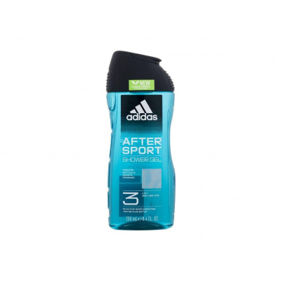 Adidas After Sport Shower Gel 3-In-1 (M) 250ml, Sprchovací gél New Cleaner Formula