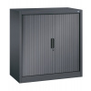 Kancelárska skriňa Omnispace - Sideboard, zalamovacie dvere, 1000 x 420 x 1030 mm, čiernosivá