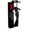 Latexové šaty čierne XL