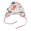 Čiapočka na zaväzovanie, bavlna, Space Bear, Baby Nellys, púdrová, veľ. 62/68 50-56 (0-2m)