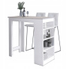 Barový stôl 115cm biely / dub sonoma