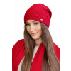 Kamea Červená štýlová dámska zimná čiapka Kamea Cyria, Veľkosť uni, Farba červená