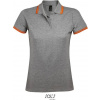 SOL´S PASADENA / Dámska polokošeľa - melange grey/orange XL