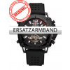 Perigaum Replacement Strap silicon P-1001 Black without Clasp 24 mm