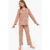 Cornette Dievčenské pyžamo Smile 4 Mocca 158-164