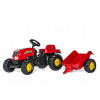 Rolly Toys Šlapací traktor Rolly Zetor s vlečkou červený