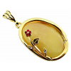 PRÍVESOK STRIEBRO POZLÁTENÉ AMBER SWAROVSKI (PRÍVESOK STRIEBRO POZLÁTENÉ AMBER SWAROVSKI)