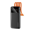AppleMix Externá batéria / powerbanka DUDAO - odpojiteľný kábel - USB-A / USB-C / Micro USB / Lightning - 10000 mAh - čierna