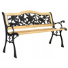Lavica s operadlom, drevo, 120 x 61 cm
