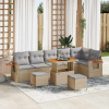 zahrada-XL Súprava záhradných pohoviek 9 pcs Beige a svetlo šedá 3363197