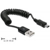 Delock kabel USB 2.0 A samec > USB mini samec, kroucený kabel 83164