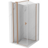 Mexen, Mexen Mist T sklápací sprchový kút 90 x 90 cm, transparentný, brúsená meď - 8A4T-090-090-65-00