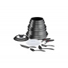 Tefal Tefal - Sada riadu 20 ks INGENIO DAILY CHEF ON čierna GS0819 + záruka 3 roky zadarmo