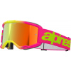 Okuliare VISION 5 WORDMARK, ALPINESTARS (rúžová/žltá fluo, zrkadlové červené p.)