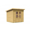 drevený domček KARIBU MERSEBURG 4 (68154) natur LG1746