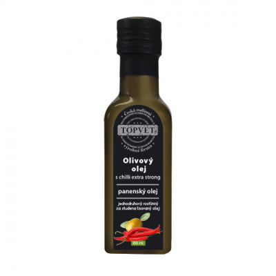 Olivový olej s chilli - extra silný 100 ml Topvet GREEN IDEA