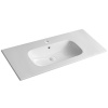 SAPHO PIEDRA 101 x 46,5cm umývadlo nábytkové keramické hranaté, s otvorom, s prepadom, biele, 43101