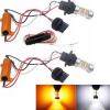 LED DRL SMEROVKY + DENNÉ SVETLÁ 2v1 BA15S PY21W ULTRA SILNÉ 1000lm
