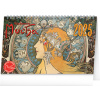 Stolový kalendár Alfons Mucha 2025, 23,1 × 14,5 cm