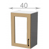 Casarredo CRAFT vitrína 40, W4072G, grafit/grafit