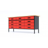 Kovový pracovný stôl WB12 Farebné prevednie: Červená