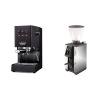Gaggia Classic E24, black + Stone Espresso Pebble, chrome