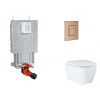 Grohe Uniset Set predstenovej inštalácie, klozetu, dosky SoftClose a tlačidla Skate Cosmopolitan, kefovaný Warm Sunset SANI15BB4118-GR