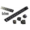 Plastové cenovky strieborný prelis 6x9mm 1x rada EURO ELEMENTRIX (ESS-STR)