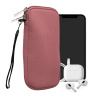 kwmobile Universal telefon Pouch Size XL - 6.7/6.8 - Neoprene smartphone Pouch with Zip - Water-Repellent Mobile Pouzdro na telefon - Sleeve in Dusty růžová