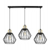 Light Home Závesné svietidlo Nuvola 5, 3x čierne drôtené tienidlo, g