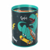 Kovová okrúhla pokladnička Skate Dino STARPAK 536633