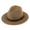 Fiebig - Headwear since 1903 Letný Fedora klobúk s koženým opaskom - Fiebig Cognac Veľkosť: 55 cm (S)