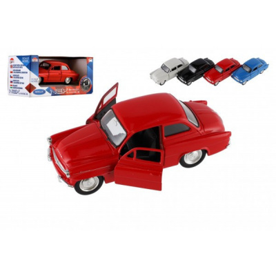 Auto Welly Škoda Octavia 1959 kov/plast 11cm 1:34-39 na voľný chod 4 farby v krabičke 15x7x7cm