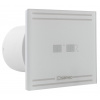 Sapho GLASS kúpeľňový axiálny ventilátor s LED displejom, 8W, potrubie 100mm, biela GS103