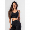 Deni x NEBBIA Sportovní tank top 309 black M; Černá crop top
