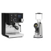 Rancilio Silvia BC PID, black + Eureka Helios 65, grey