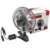 Chrómový ventilátor 12V 8'' s klipom a 8 vrtuľami