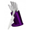 Berlingerhaus Sada nožů ve stojanu 6 ks Royal Purple Metallic Line Kikoza Collection BH-2269