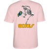 pánske tričko BONES SKATE SKELETON TEE Light Pink XXL
