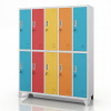 Šatní skriňa BHP 10-dverová šedo-viacfarebná: BARTEK 1360 x 1720 x 450 mm