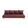 sofa SENZA DAYBED by Karupdesign - 90*200 cm natural pine (prírodné) + futon bordeaux 710